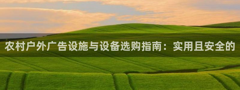 杏宇平台官网注册：农村户外广告设施与设备