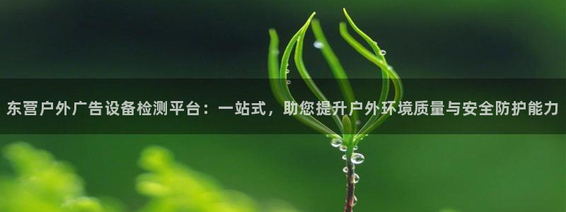 杏宇平台开户：东营户外广告设备检测平台：