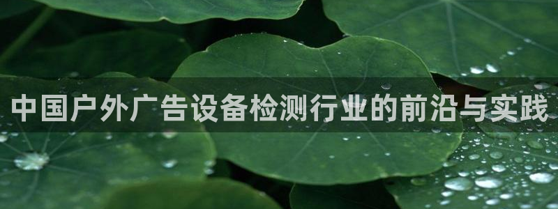 杏宇平台招商：中国户外广告设备检测行业的前沿与实践