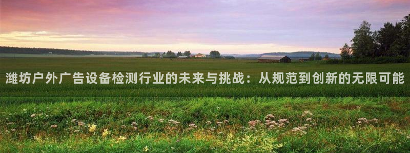 杏宇平台客服：潍坊户外广告设备检测行业的